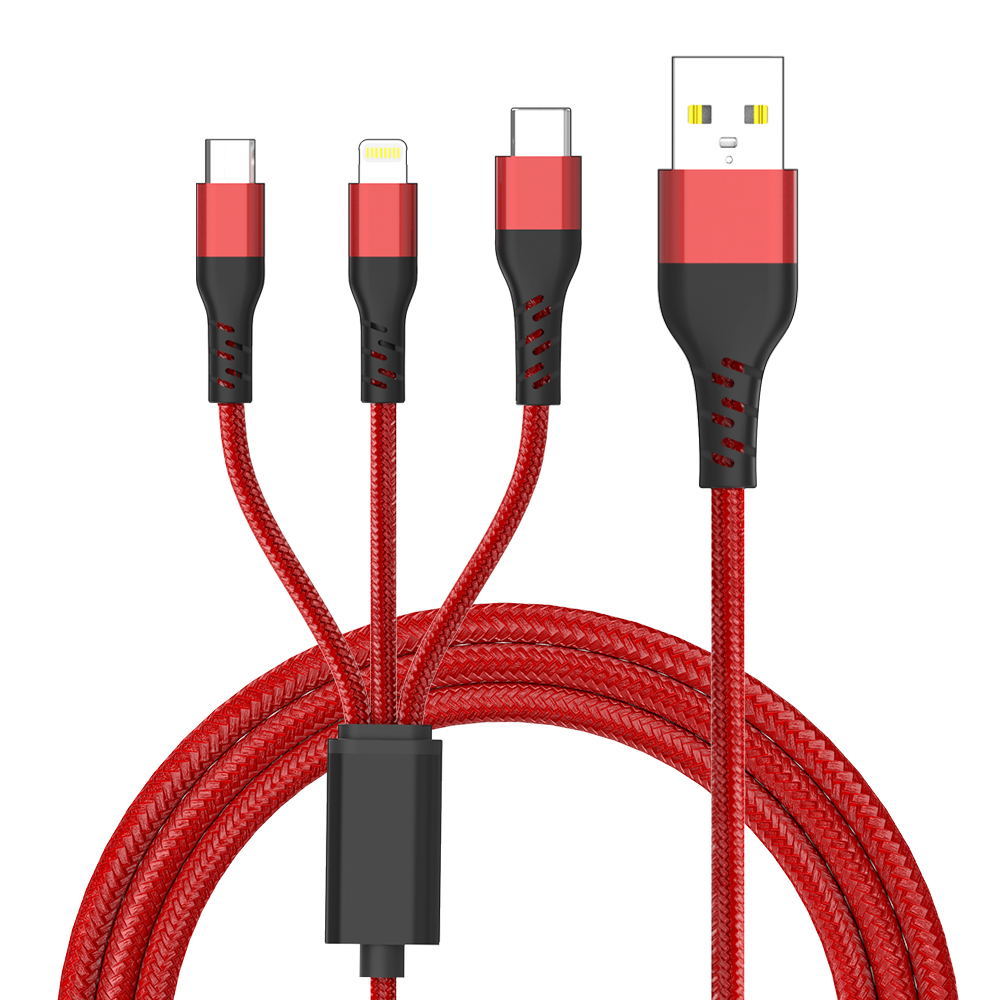 Wholesale 3 in 1 multi fast charging data cable