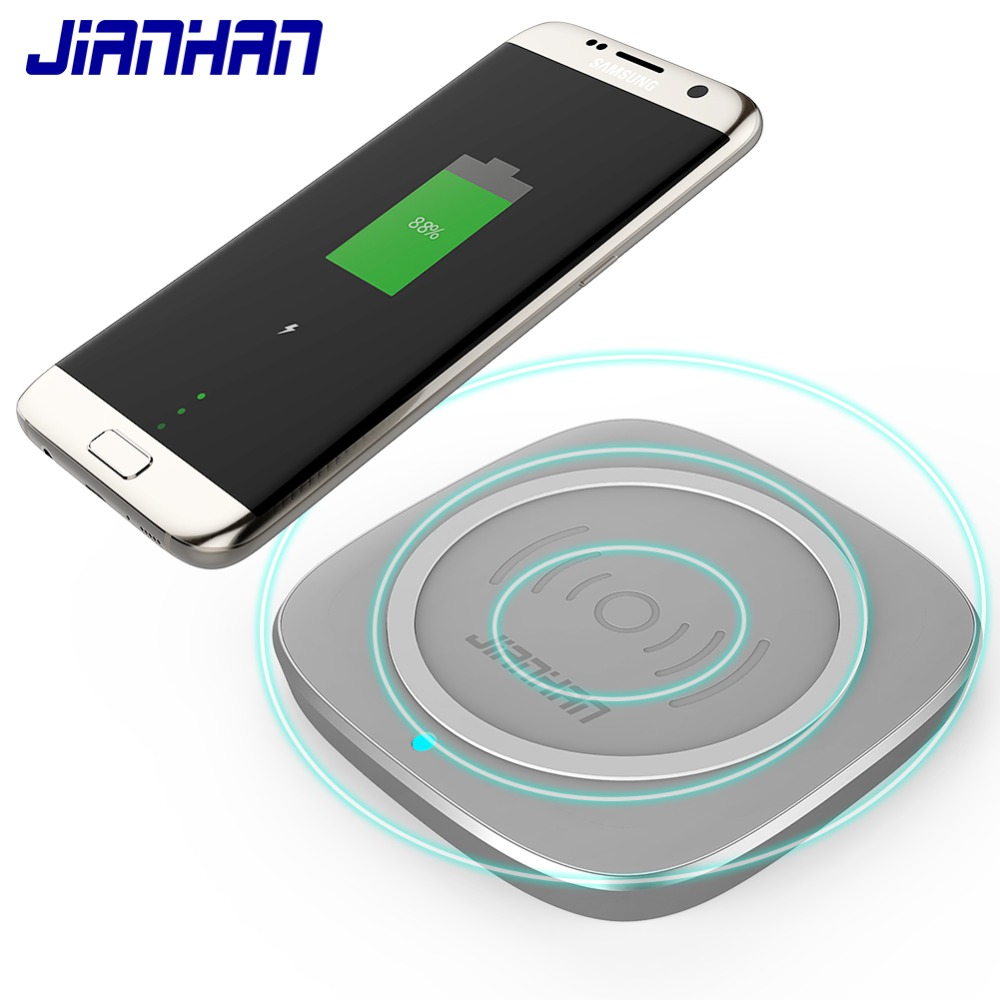 What types of mobile phone charging does the wireless charger support?