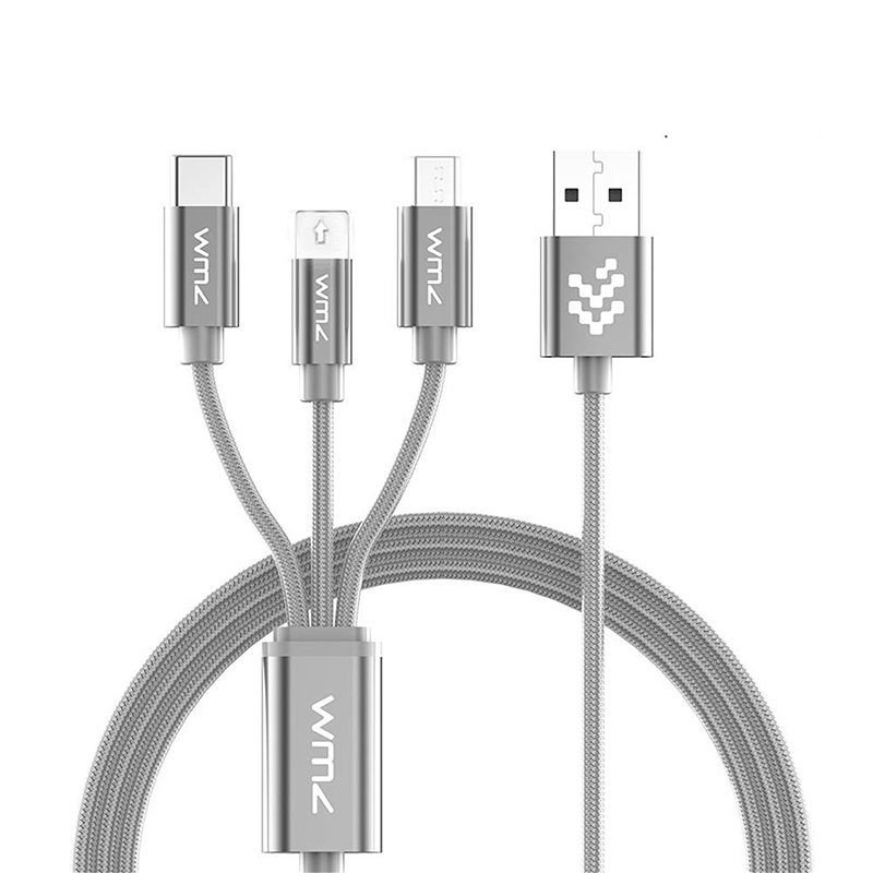 3 in 1 usb 3.0 charger cable Micro Type C Lightning