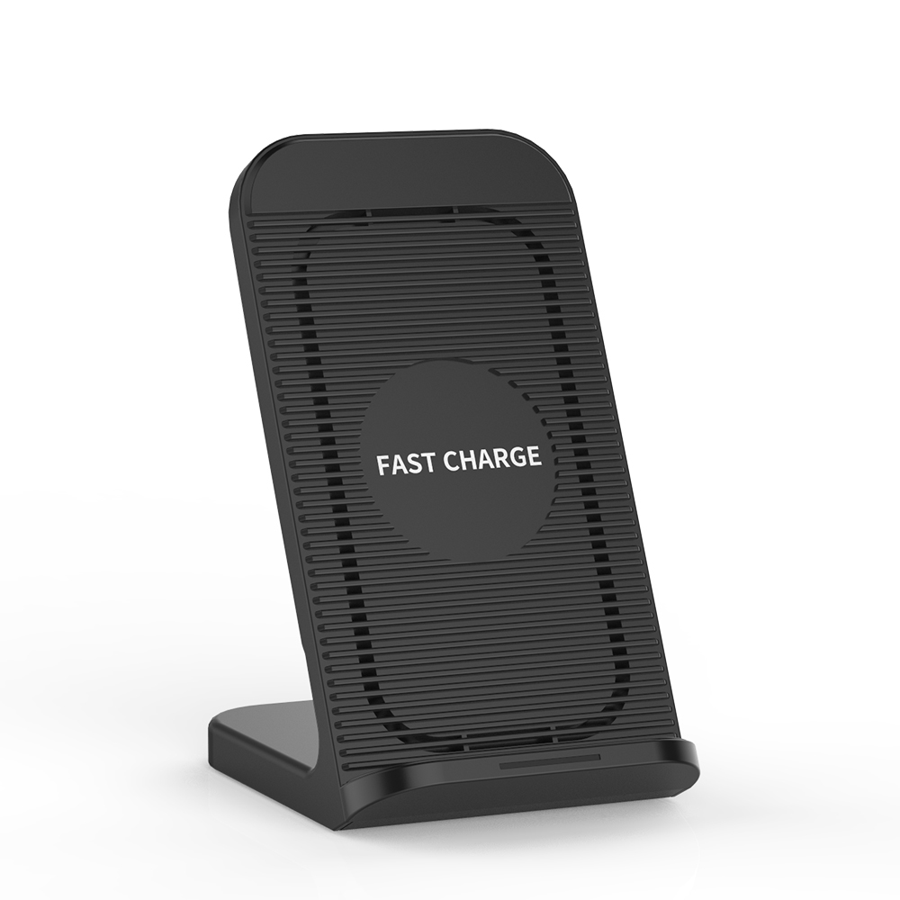 Two-coil stand  wireless charger with fan