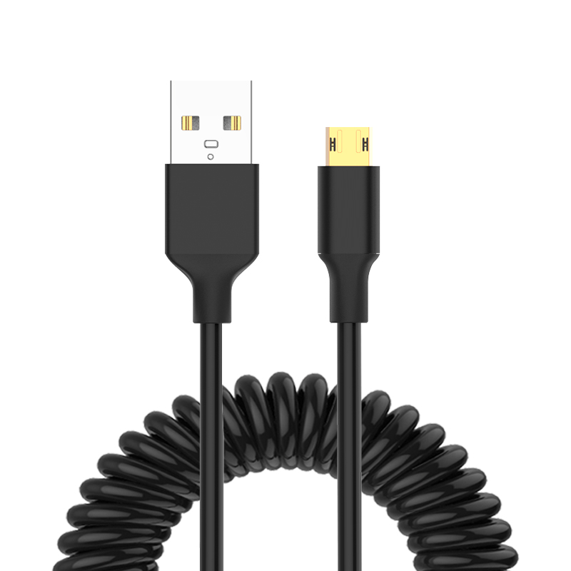  Double-sided Flexible Coiled Spring Cord Cable 