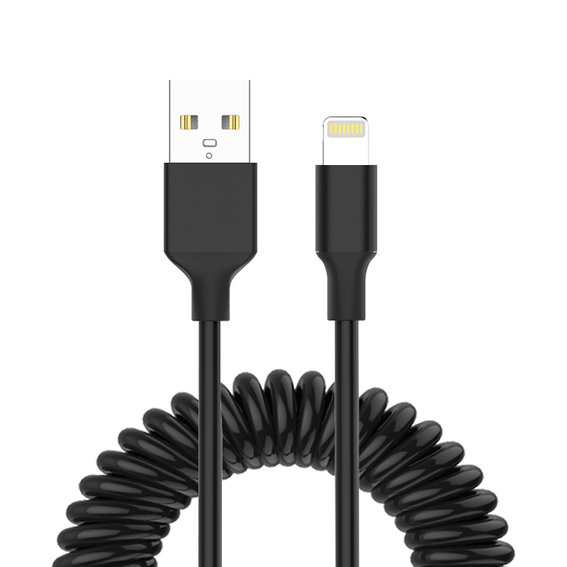 Flexible Coiled Spring Cord Cable For Apple